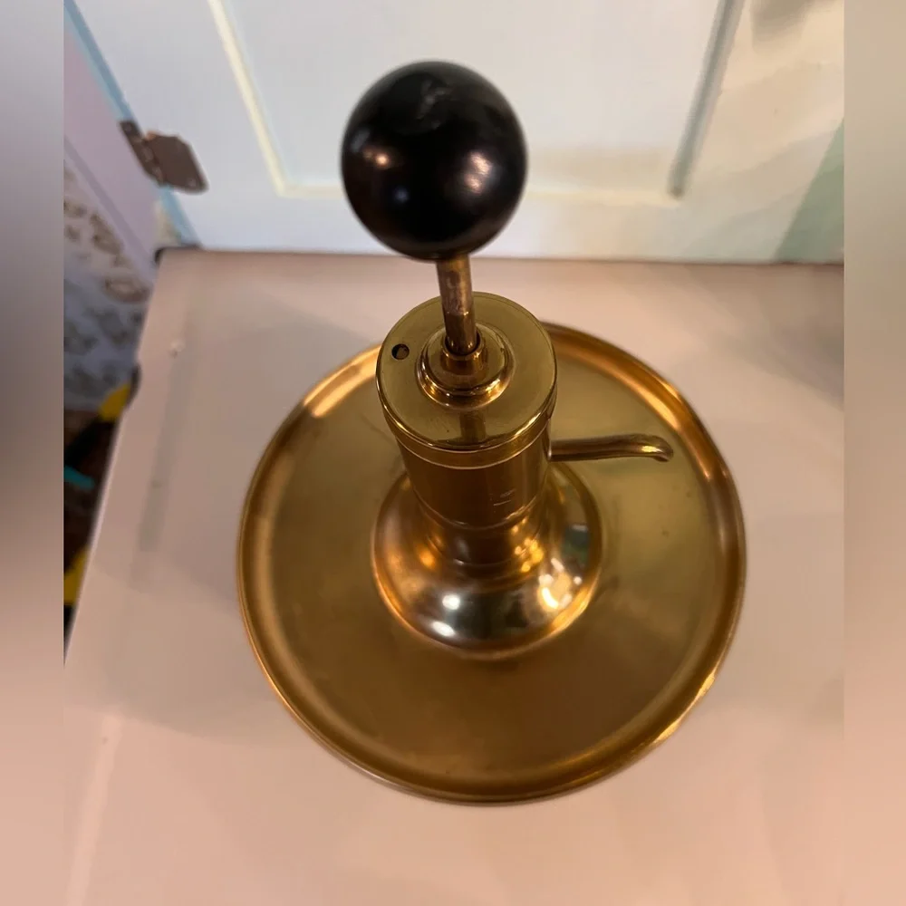 MCM Park Sherman Brass and Glass Liquor Pump Decanter - Picture 6 of 14